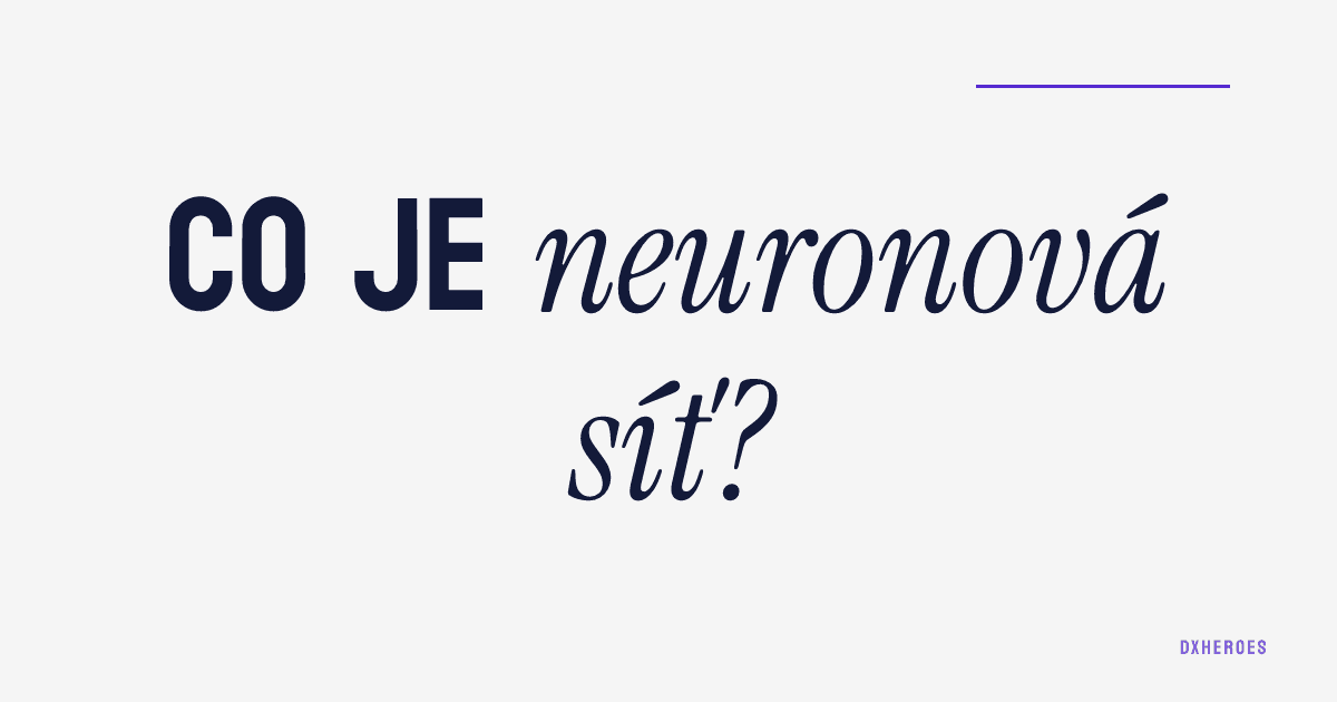 Co je neuronová síť?