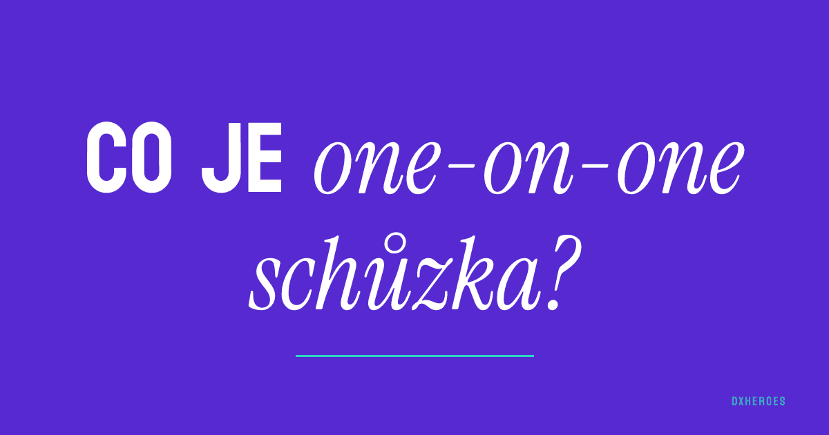 Co je one-on-one schůzka?