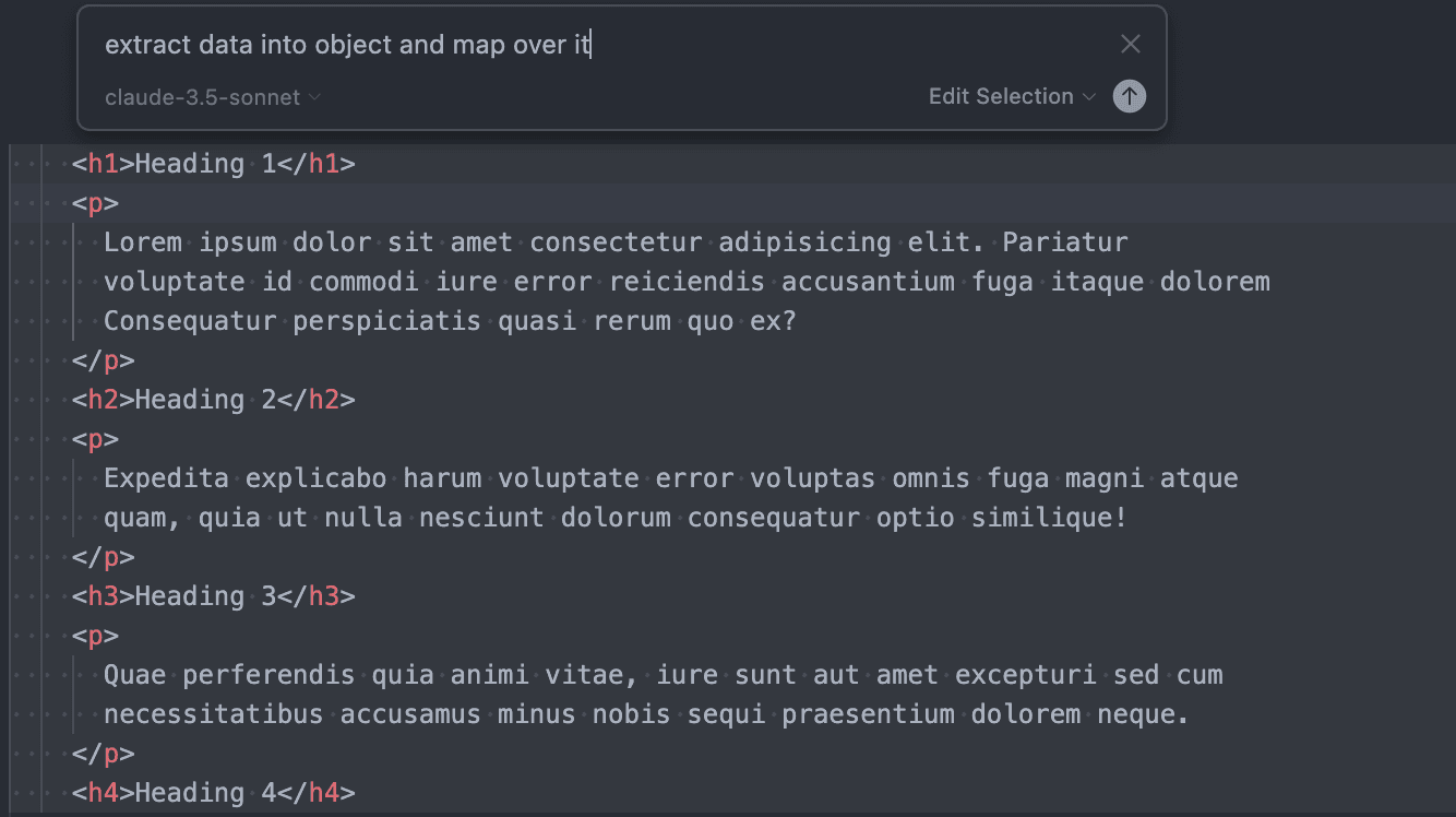 Cursor IDE - edit funkce