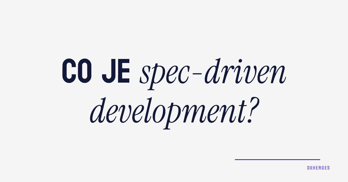 Co je spec-driven development?