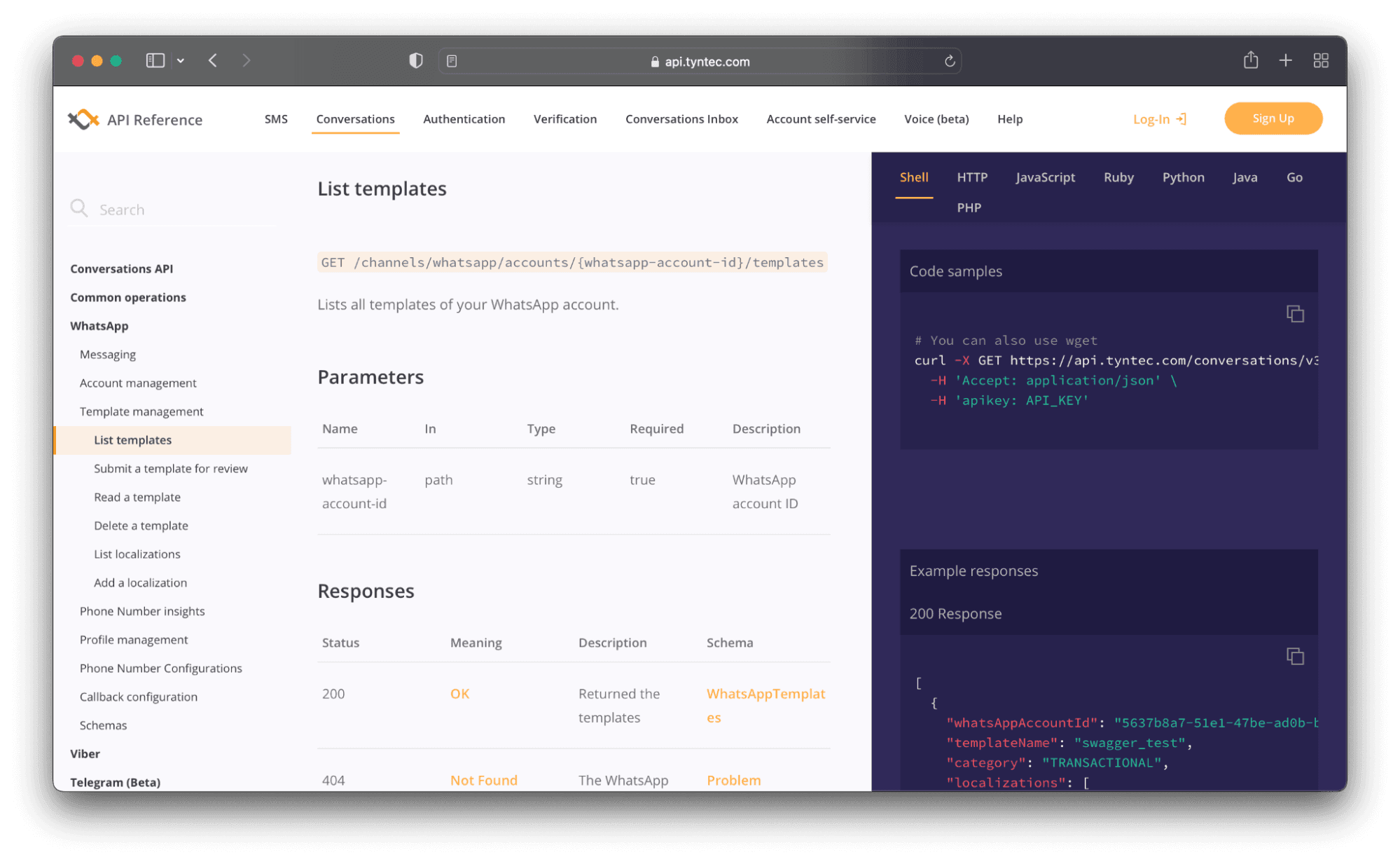 Tyntec Documentation