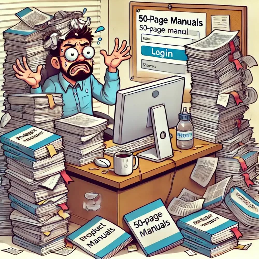 A developer drowning in work